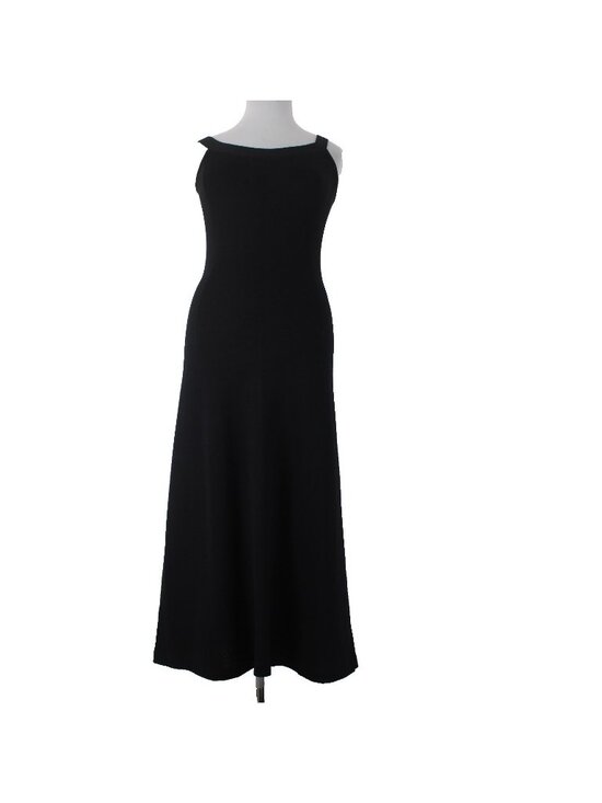 St. John Dresses & Skirts - St John Evening Dress Sz 12 Black Sleeveless Santana Knit Mid Length Dress